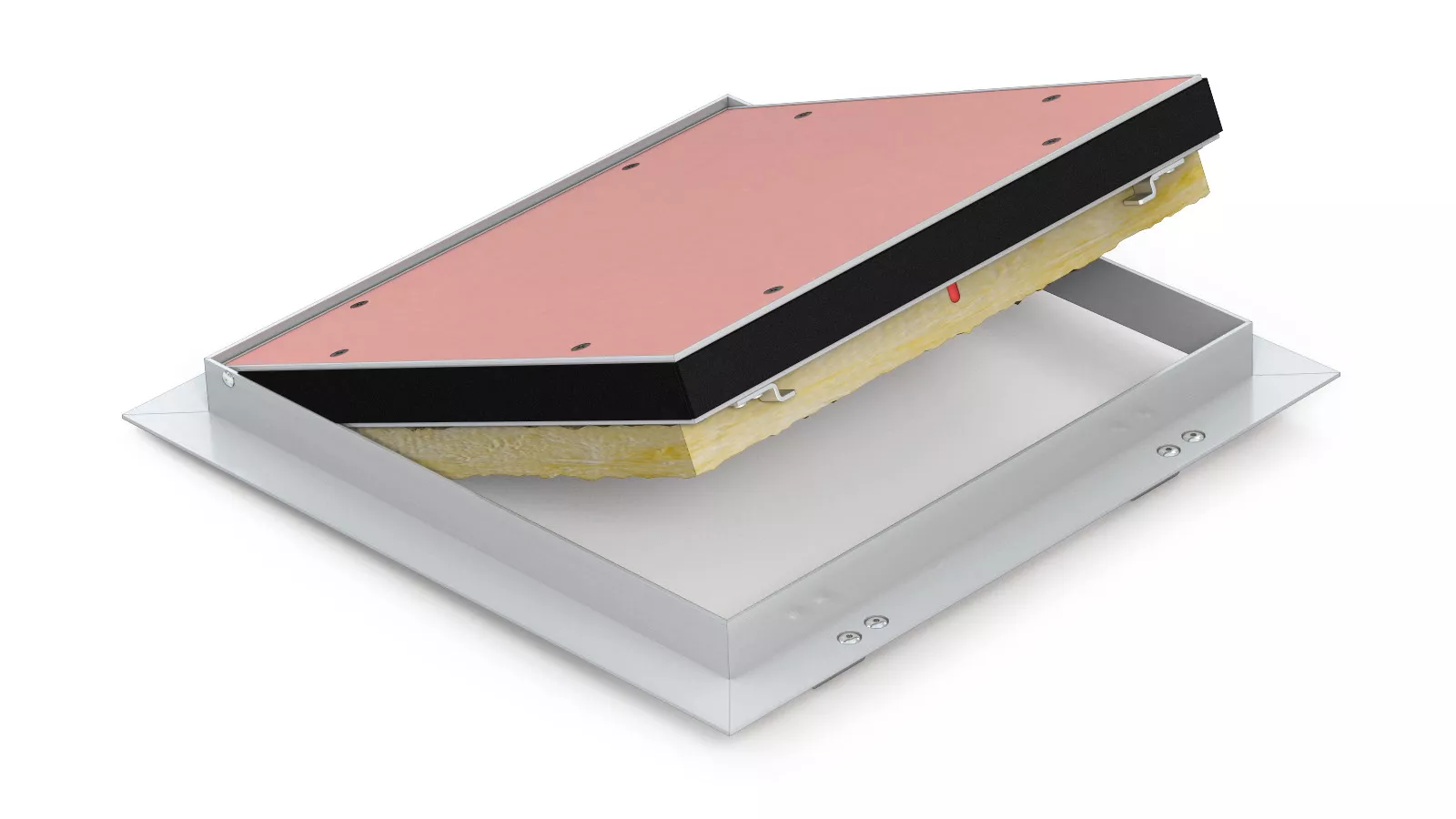 Revizní dvířka požární EI60 hliníková do SDK stěny 400x400x25