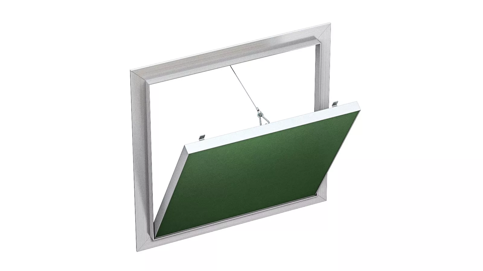 Revizní dvířka hliníková lisovaná - vyndávací, impregnovaná pod omítku 500x500x12,5