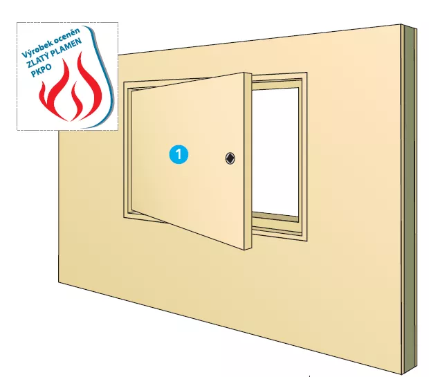 Protipožární revizní dvířka Promat SP 800x800 EW90