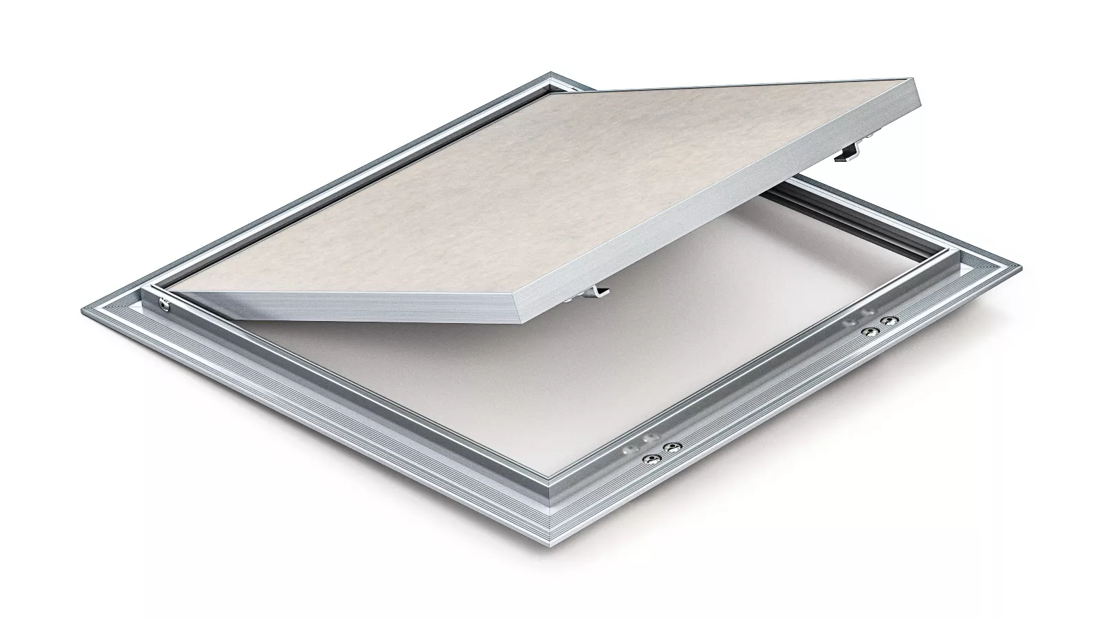 Revizní dvířka hliníková svařovaná s těsněním do SDK 200x200x12,5