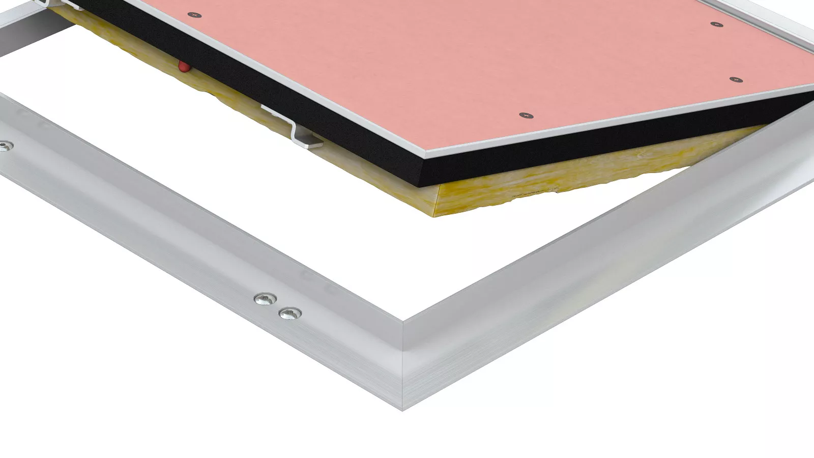 Revizní dvířka požární EI30 hliníková do SDK stropu 300x300x12,5/15