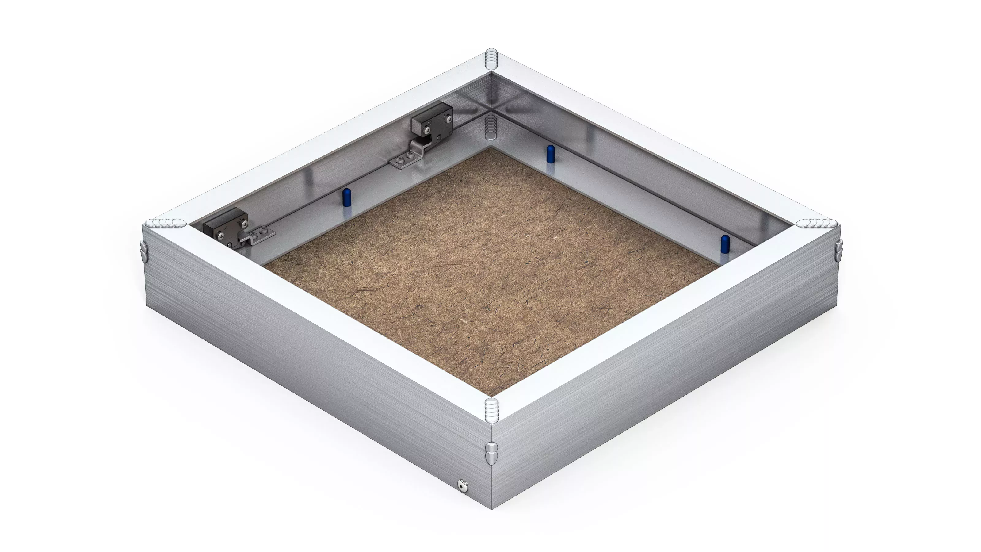 Revizní dvířka hliníková s těsněním, impregnovaná, do zdiva 500x500x12,5