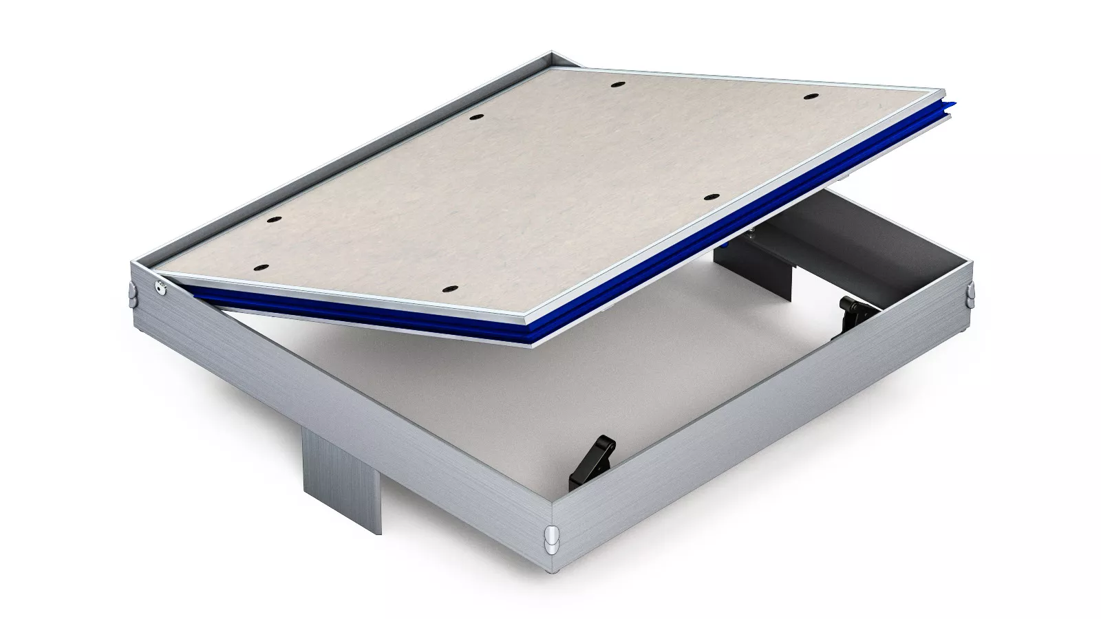 Revizní dvířka hliníková s těsněním do zdiva 500x500x12,5