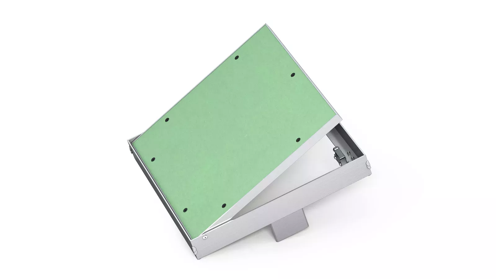 Revizní dvířka hliníková s těsněním, impregnovaná, do zdiva 300x300x12,5